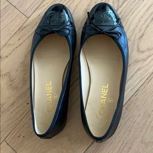 Authentic Black Chanel flats